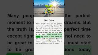 Start Today #starttoday #studyenglish #motivation