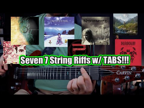 7 Riffs To Kickstart Your 7 String Journey!! (w/ Onscreen Tabs)