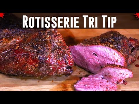 Tri Tip Smoked On The Rotisserie And Sliced For...