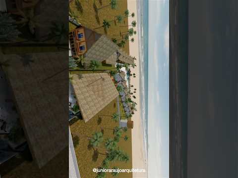 Estudo de um resort à beira-mar, com restaurante, no litoral do Maranhão. #tutoia #maranhão #resort