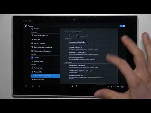 Cómo activar opciones para desarrolladores en SONY XPERIA TABLET Z