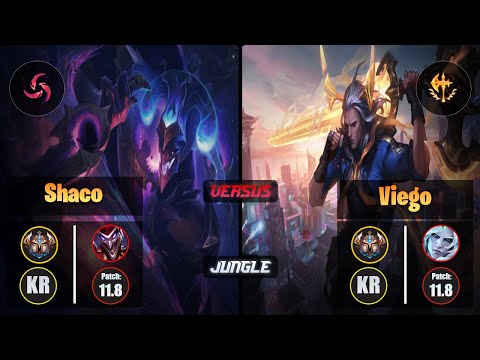 Challenger SHACO [Hail of Blades] (Jungle) VS  VIEGO - Challenger KR Patch 11.8