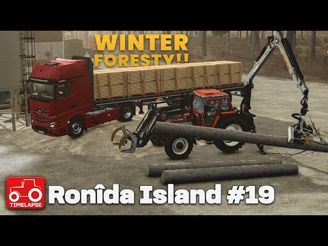 WINTER FORESTRY & EQUIPMENT UPGRADES!! Ronîda Island FS25 Timelapse Farming Simulator 25 Ep 19