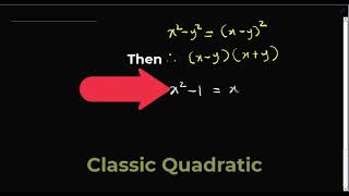 Difference of Squares in 30sec