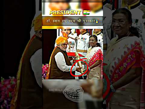 🇮🇳-Dr. Hassan Raghu received Padma Shri Award from President 🏅 #shorts #viralvideo #trendingshorts