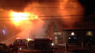 preview picture of video 'Incendie sur la rue Notre-Dame au centre-ville de Donnacona'