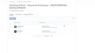Demo using Brightspace for Professional Development
