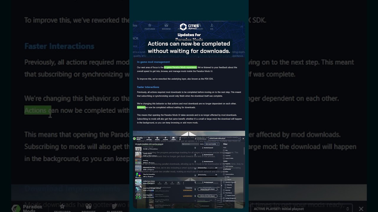 Developer Diary: Updates for Paradox Mods! #citiesskylines  #citiesskylines2 #citiesskylinesmods