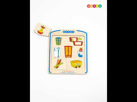 Миниатюра изображения товара Развивающая игрушка Woody Рамка-вкладыш Где чье место / 03182
