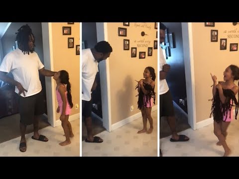 Kid Sees Dad Without Dreadlocks For First Time