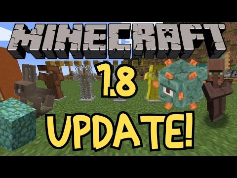 Minecraft 1.8 Update Overview!  NEW BOSS!  NEW MOBS, BLOCKS AND KILLER RABBIT!