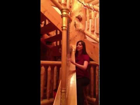 Nelda McAllister playing the harp cadenza from the Waltz of the Flowers