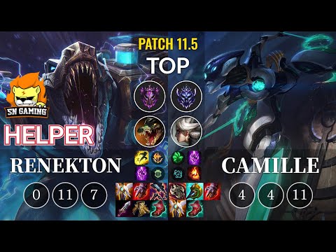SN Helper Renekton vs Camille Top - KR Patch 11.5