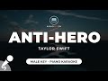 Anti-Hero - Taylor Swift (Male Key - Piano Karaoke)