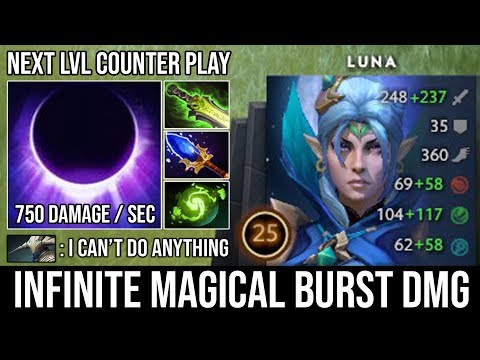 WTF 200 IQ Plays | Magical Luna Infinite Beam + 750 Damage Per Second Deleted Sven Ultrakills DotA 2
