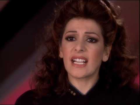 Commander Riker Informs Troi That She Can Not Take the Bridge Officer