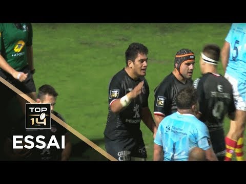 TOP 14 - Essai Selevasio TOLOFUA (ST) - Perpignan - Toulouse - J8 - Saison 2018/2019