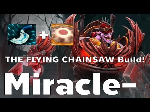 Miracle- Crazy Timbersaw THE FLYING CHAINSAW Build! (Blink + Chakram) - DotA2 Rage Quit