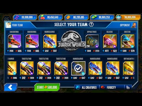 HAINOSAURUS vs EDESTUS - JURASSIC WORLD THE GAME