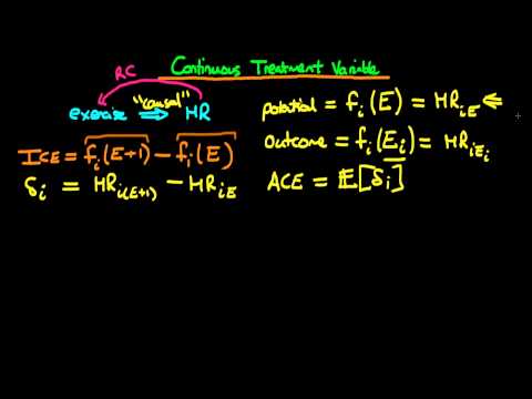 The average causal effect with continuous treatment variables