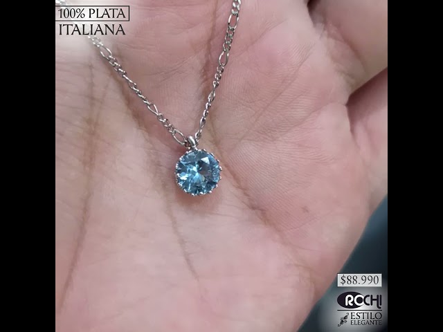Vídeo relacionado con Unendlich U-Collar de mujer Colgante de diamante azul S925 Colgante de cadena transparente de plata esterlina Moda y exquisito