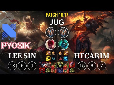 DRX Pyosik Lee Sin vs Hecarim Jungle - KR Patch 10.17