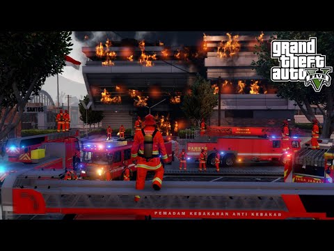 Misi Penyelamatan Petugas Pemadam Kebakaran! GTA 5 Mod Indonesia
