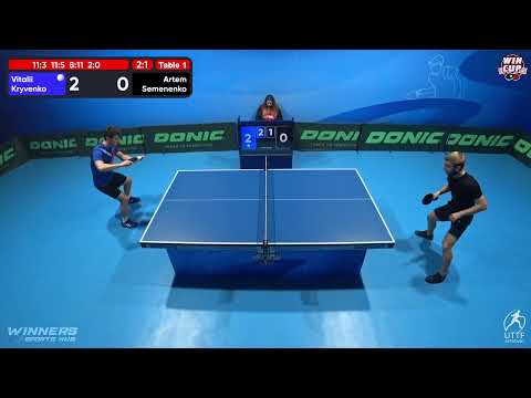 10:30 Vitalii Kryvenko 3-1 Artem Semenenko West 1 WIN CUP 23.11.2022 | TABLE TENNIS WINCUP