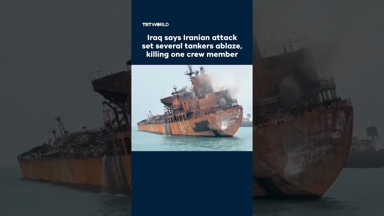 Video | Damaged tankers following Iranian attack in Iraqi waters