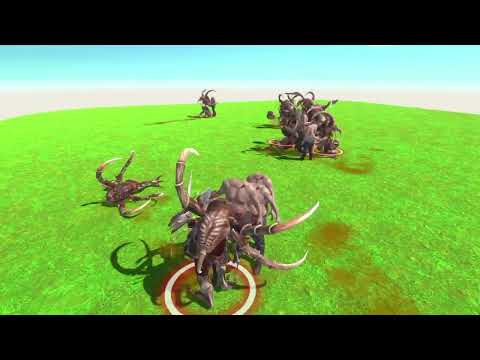 Infernals VS Alien Exotica ALL UNITS Fight Battle ARBS | Animal Revolt Battle Simulator