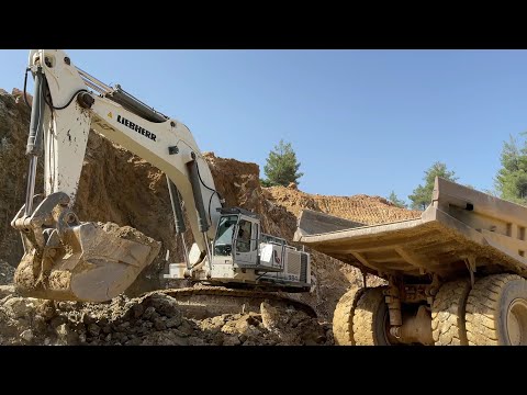 Liebherr 984 Excavator Loading Caterpillar 777 Dumpers - Sotiriadis/Labrianidis Mining Works