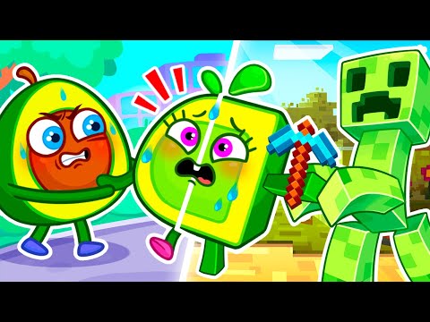Pit & Penny Stories - Rescue Avocado Baby from Zombie! 🧟‍♂️ Minecraft Story 🤩 || Best Cartoon by Pit & Penny Stories 🥑💖