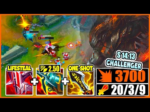 YASUO MID S14.13 BUT I BUILD 75% CRIT AND LIFESTEAL THAT MAKE ME ONE-SHOT THE ENEMIES ( 20/3/9 )