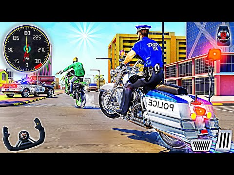 US Police Motorbike Chase - Racing Rescue Bike Drive Game | Android Gameplay