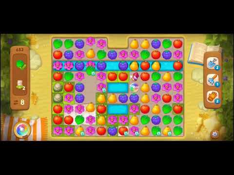 Gardenscapes Seviye 653 Güçlendiricisiz başlayarak geçildi.Level 653 No Boosters.