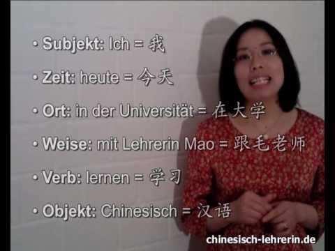 Chinesisch lernen - Lektion 9: Die chinesische Satzstellung verstehen