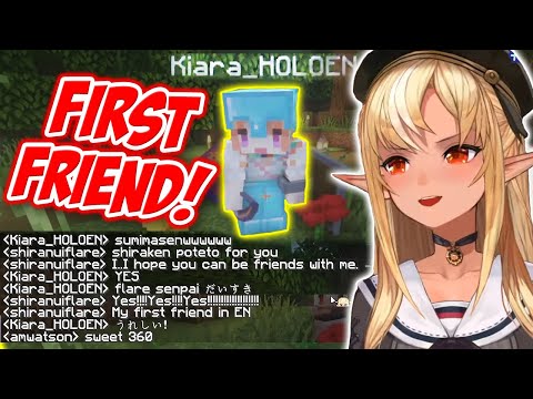 holoyume - VTuber ENG Subs ホロ夢 - Kiara Becomes Flare's First Friend In EN Server - Awkward TeeTee Moment Minecraft 【ENG Sub Hololive】
