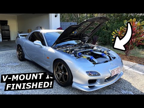 FD RX7 GREDDY V-MOUNT INSTALL pt.2