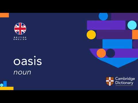 Part of a video titled How to pronounce oasis | British English and American ... - YouTube