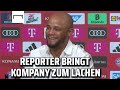 Deutschunterricht? Kompany scherzt mit Reporter 😂🇩🇪 | FC Bayern