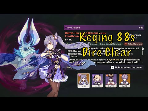Keqing 88s Dire Iktomisaurus Clear | Luna 3 Stygian Onslaught | Genshin Impact