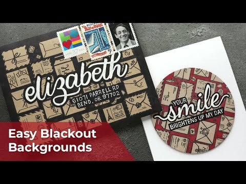EASY Blackout Backgrounds + Brush Lettering Mail Art Video