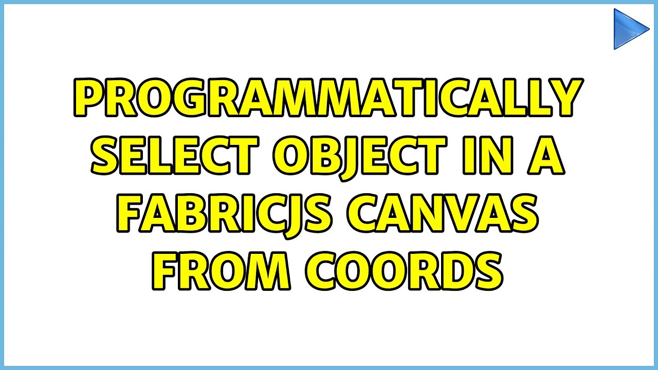 Programmatically select object in a Fabricjs canvas from coords