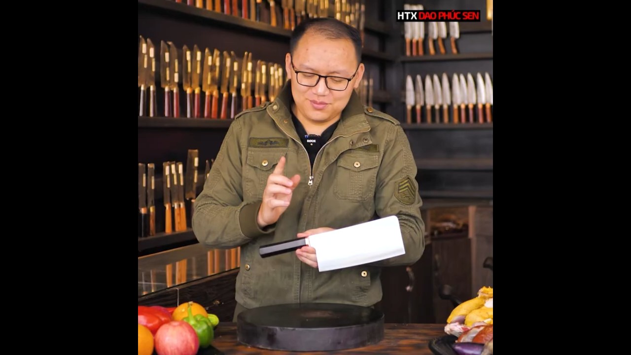 Dao chặt gà thép trắng cao cấp CG10 vệ sinh, an toàn - Hàng chuẩn của DAO VIP - HTX DAO PHÚC SEN