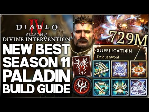 Diablo 4 - New Best S11 BROKEN OP 1 Shot Paladin Build Guide - Brandish Speedfarm Combo Torment 4!