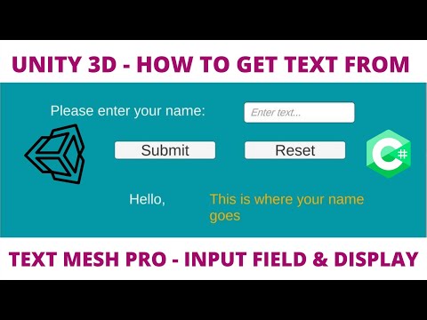 How To Get Text From Text Mesh Pro Input Field & Display When Button Is Clicked - Unity Tutorials c#