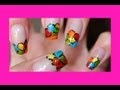 Витражный маникюр акриловыми красками / Stained glass manicure acrylic paints ...