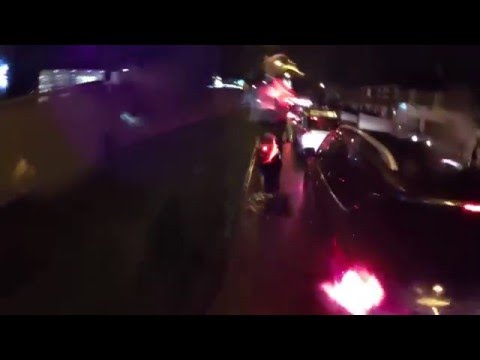 THIS IS NOT MY VIDEO:   SMIDGAF pull out on cyclist with child on back 152D4080