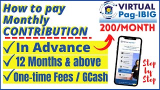 HOW TO PAY IN ADVANCE PAG-IBIG CONTRIBUTION |VIA GCASH IN WEBSITE #pagibigfund #virtualpagibig