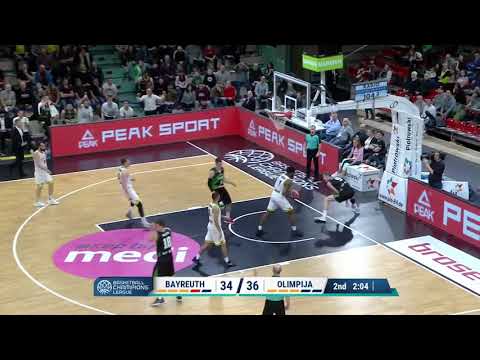 Silovito zabijanje Luke Šamanića (medi Bayreuth - Petrol Olimpija, 30.1.2019)